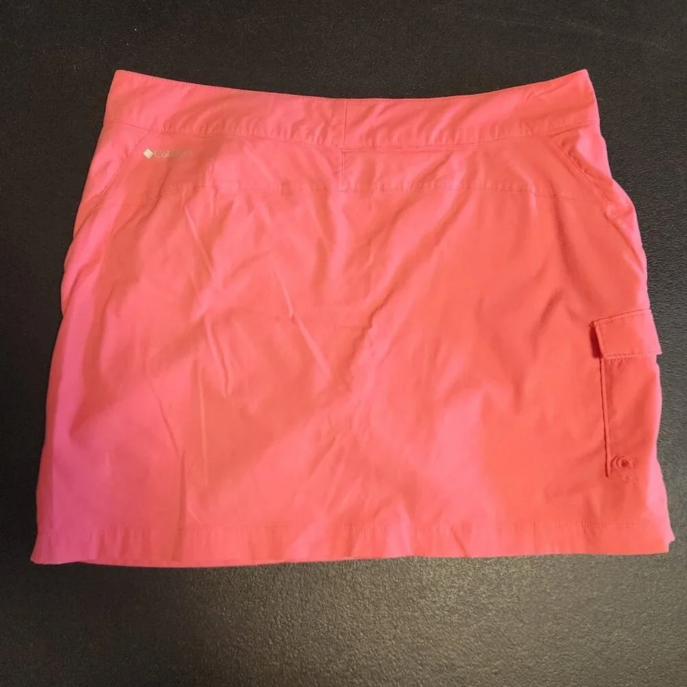 Columbia PFG Skort‎ Stretch Pockets Pink Tennis Golf Pickleball Womens 10